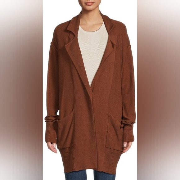 NWT❤️🔥$168 Free People Oversized Chestnut Desert Cardigan 🌎 Blazer Silhouette - Picture 4 of 9